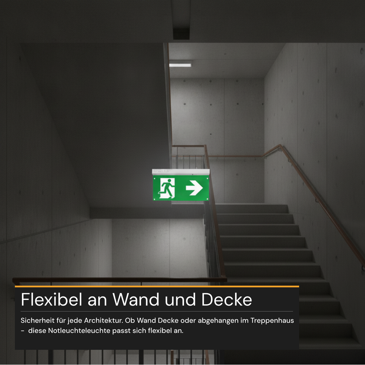 10er Pack LED-Fluchtwegleuchte 4in1 mit Notstromakku 3h, TEST-Funktion, Dauer- & Notbetrieb
