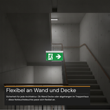 10er Pack LED-Fluchtwegleuchte 4in1 mit Notstromakku 3h, TEST-Funktion, Dauer- & Notbetrieb
