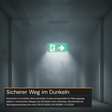 10er Pack LED-Fluchtwegleuchte 4in1 mit Notstromakku 3h, TEST-Funktion, Dauer- & Notbetrieb