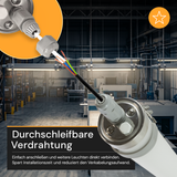 LED-Feuchtraumleuchte, 60 cm, 18 W, 2520 lm, 4000 K, IP69K, ammoniakbeständig, Brandschutz, durchschleifbar, Rohrleuchte.