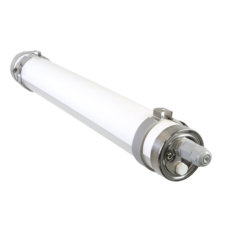 LED-Feuchtraumleuchte, 60 cm, 18 W, 2520 lm, 4000 K, IP69K, ammoniakbeständig, Brandschutz, durchschleifbar, Rohrleuchte.