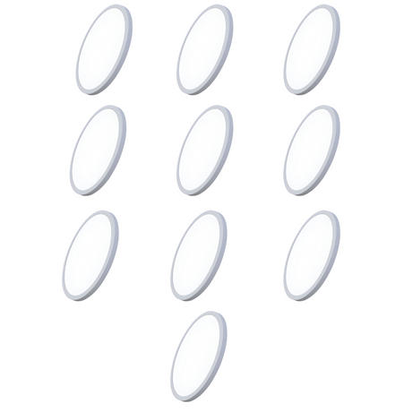 10er Set LED CCT Panel, Ein-/Aufbau, 18W, 1880 lm, ø225x17mm, 3000-4000-6000K einstellbar, Lochdurchm. variabel.