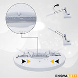 LED CCT Ein-/Aufbauleuchte, 24W, 2565 lm, ø300x17mm, 3000-4000-6000K einstellbar, Lochdurchm. variabel.