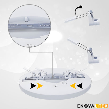 LED CCT Ein-/Aufbauleuchte, 12W, 1190 lm, ø170x17mm, 3000-4000-6000K einstellbar, Lochdurchm. variabel.