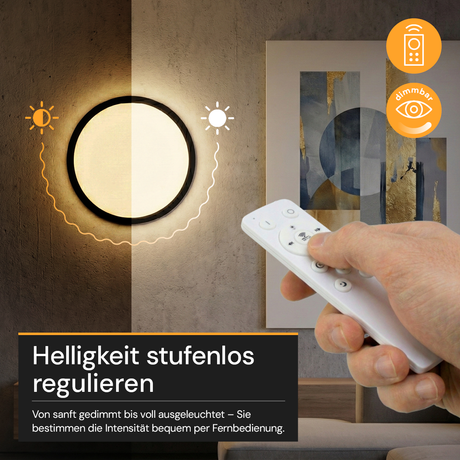 LED Panel mit Fernbedienung, 22 W, 2200 lm, 3000–6500 K