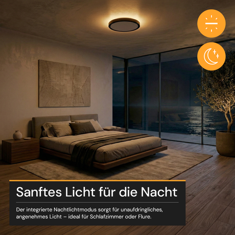 LED Panel mit Fernbedienung, 22 W, 2200 lm, 3000–6500 K