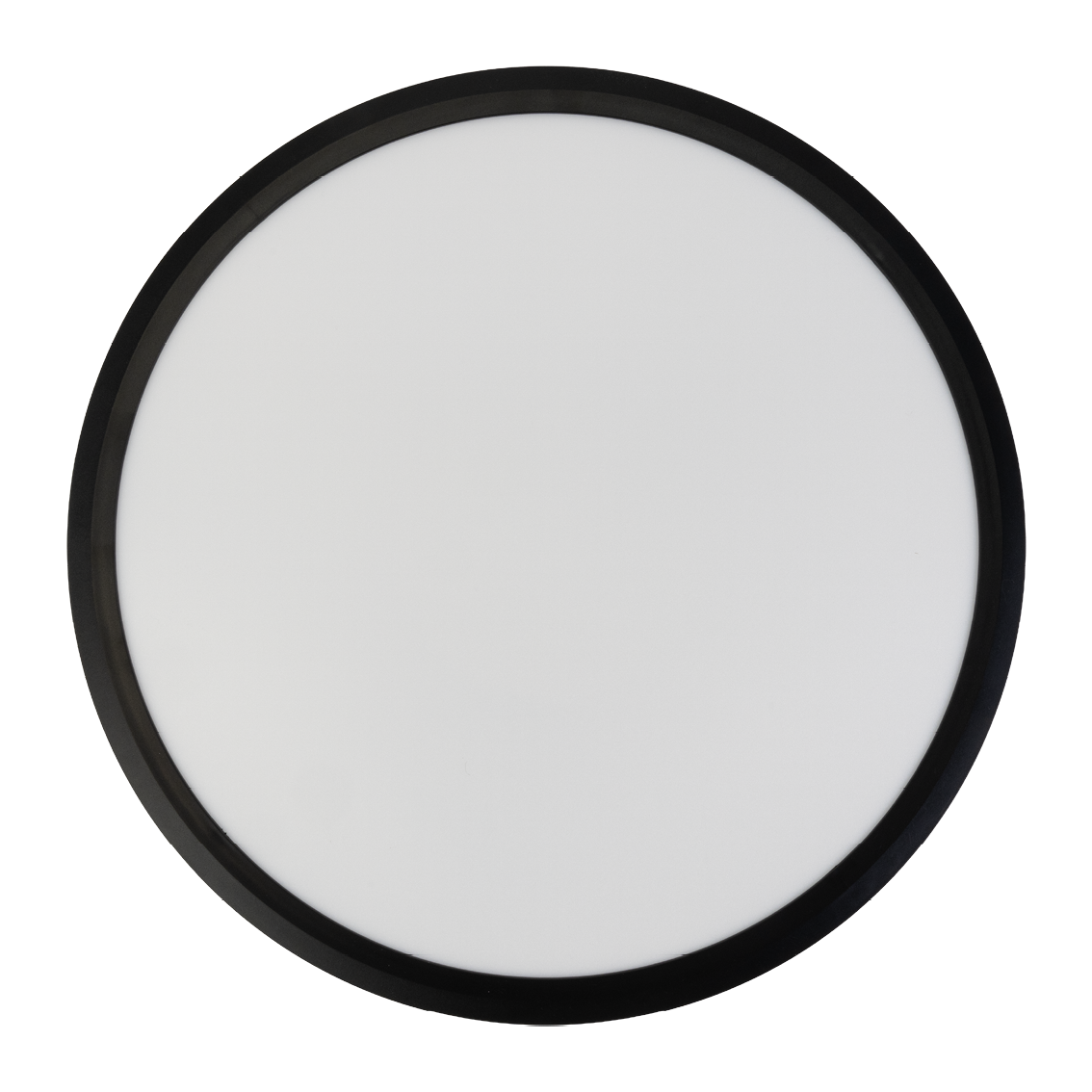 LED Panel mit Fernbedienung, Ø50 cm, schwarz, rund, 42 W, 4200 lm, dimmbar, Lichtfarbe einstellbar 3000-6500 K, Slim Design, Nachtlichtmodus.