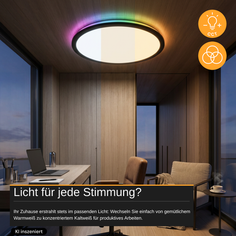 Smartes RGB Panel, 18 W, 1880 lm, CCT dimmbar