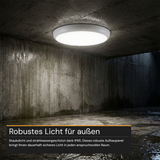 LED Aufbauleuchte mit Sensor, 18 W, 1880 lm, 4000 K, IP65