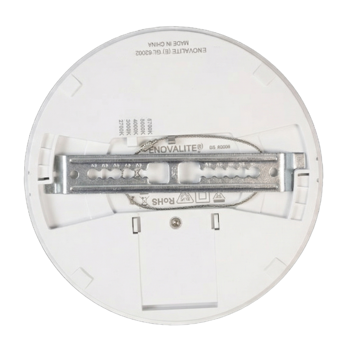 LED CCT Panel, Ein-/Aufbau, 12 W, 1200 lm, Ø165 mm, 5CCT (2700 K– 5700 K), Lochdurchm. variabel, Anschlussbox.