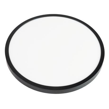 LED CCT Panel, Ein-/Aufbau, Schwarz, 24 W, 2400 lm, Ø290 mm, 5CCT (2700 K– 5700 K), Lochdurchm. variabel, Anschlussbox.