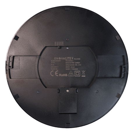 LED CCT Panel, Ein-/Aufbau, Schwarz, 24 W, 2400 lm, Ø290 mm, 5CCT (2700 K– 5700 K), Lochdurchm. variabel, Anschlussbox.