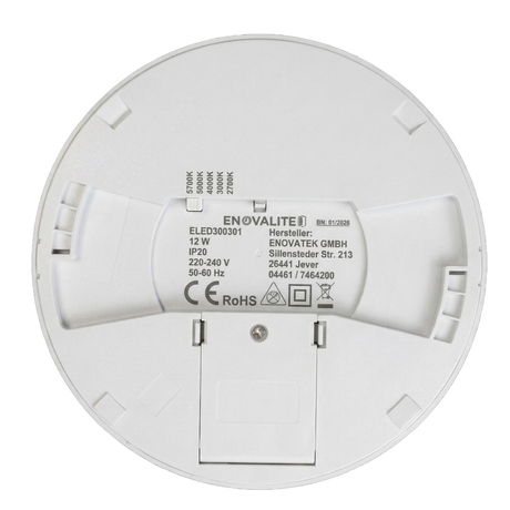 LED Einbauleuchte, 12 W, 1200 lm, 5CCT 2700–5700 K, stufenlos dimmbar