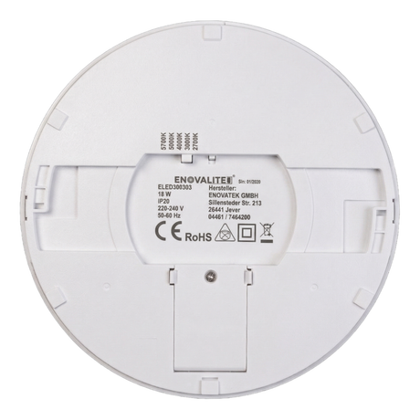 LED Einbauleuchte, stufenlos dimmbar, 18 W, 1800 lm, 5CCT 2700–5700 K