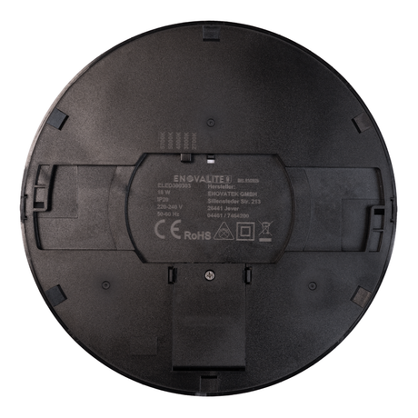 LED CCT Panel, Ein-/Aufbau, Schwarz, dimmbar, 18 W, 1800 lm, Ø215 mm, 5CCT (2700 K– 5700 K), Lochdurchm. variabel, Anschlussbox.
