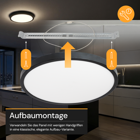 LED Einbauleuchte, stufenlos dimmbar, 24 W, 2400 lm, 5CCT 2700–5700 K