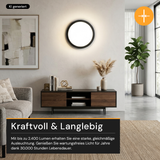 LED CCT Panel, Ein-/Aufbau, Schwarz, Bewegungssensor, 24 W, 2400 lm, Ø290 mm, 5CCT (2700 K– 5700 K), Lochdurchm. variabel, Anschlussbox