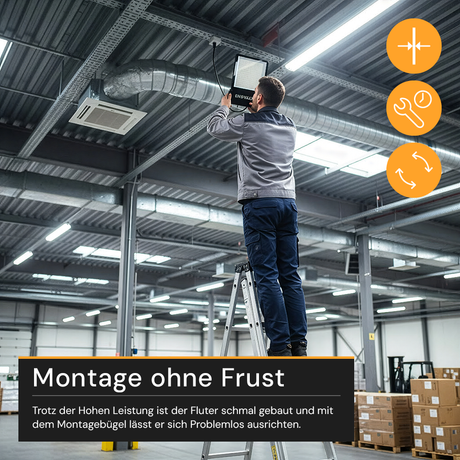 LED Fluter, 100 W, 13000 lm, 4000 K – professioneller Außenstrahler mit Lumileds-Technologie