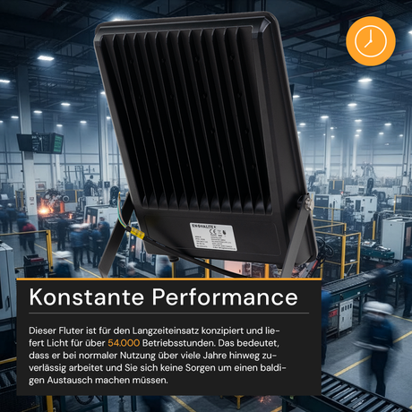 LED Fluter, 100 W, 13000 lm, 4000 K – professioneller Außenstrahler mit Lumileds-Technologie