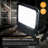 LED Fluter PRO mit einstellbarer Leistung (100 W / 80 W / 60 W), 4000 K, bis zu 15.000 lm, IP66, IK08, 0–10 V dimmbar, inkl. Quick-Anschluss