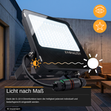 LED Fluter PRO mit einstellbarer Leistung (100 W / 80 W / 60 W), 4000 K, bis zu 15.000 lm, IP66, IK08, 0–10 V dimmbar, inkl. Quick-Anschluss
