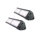 2er Pack LED-Hallenleuchte, linear, 100 W, 12000 lm, 5000 K (neutralweiß), IP65, ENEC-Zertifizierung, schwarz.