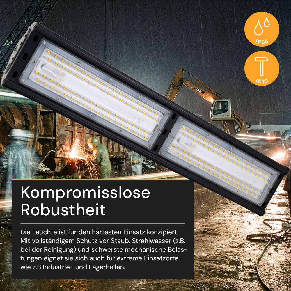 4er Pack LED HighBay Linear, 100 W, 12000 lm, 5000 K (neutralweiß)