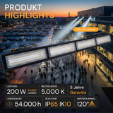 2er Pack LED HighBay Linear, 200 W, 24000 lm, 5000 K (neutralweiß)