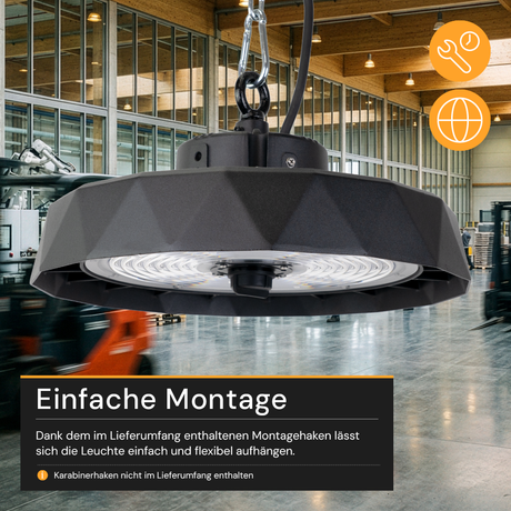 LED-HighBay PRO, Diamant Design, 150 W, 22500 lm, 5000 K (neutralweiß), IP65, Philips Netzteil, Lumileds LED