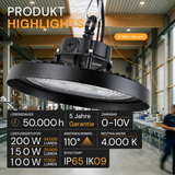 LED HighBay UFO, 200 W, 34000 lm, 4000 K (neutralweiß)