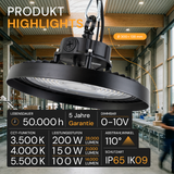LED HighBay UFO, 200 W, 34000 lm, CCT (warm-/neutral-/kaltweiß)