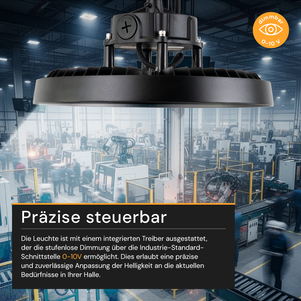 LED HighBay UFO, 200 W, 34000 lm, 4000 K (neutralweiß)