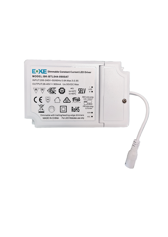 TRIAC dimmbares LED-Netzteil, BOKE, 36 W, 26-40 V, IP20,ENEC, Möbelzulassung.