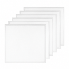 6er Pack LED-Panel, 20 W, 4.240 lm, 6.000 K, weiß, 62x62 cm, Energieeffizienzklasse A.