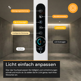 LED Büro-Stehleuchte Up&Down mit Sensor, 150W, 11.000lm, 4000K, UGR<16, CRI>98, dimmbar, weiß