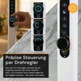 LED Büro-Stehleuchte Up&Down mit Sensor, 150W, 11.000lm, 4000K, UGR<16, CRI>98, dimmbar, weiß