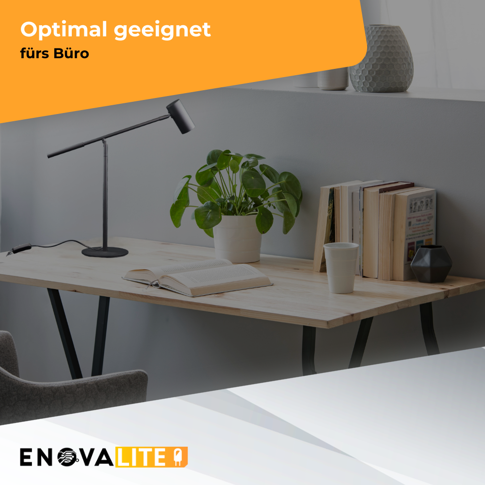 LED-Tischleuchte, schwarz, aus Aluminium, 1-flammig, GU10-Fassung, IP20.