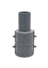 Straßenleuchten Adapter, 80 zu 60 mm, in grau, fix.