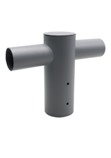 Straßenleuchten Adapter, 2-fach, 80 zu 60 mm, in Grau, fix.