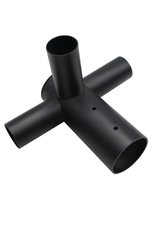 Straßenleuchten Adapter, 3-fach, 80 zu 60 mm, in Schwarz, fix.