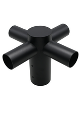 Straßenleuchten Adapter, 4-fach, 80 zu 60 mm, in Schwarz, fix.