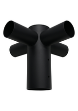 Straßenleuchten Adapter, 4-fach, 80 zu 60 mm, in Schwarz, fix.