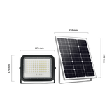 Solarstrahler PRO, LED-Fluter, Solar mit Akku, 10 W PV, 1400 lm, 6500K, IP65, Aludruckguss.