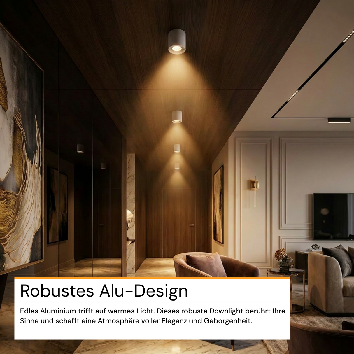 LED Aufbauspot, 7 W, 670 lm, 3CCT, dimmbar, schwenkbar, Aluminium, weiß
