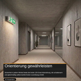 10er Pack LED-Fluchtwegleuchte mit Notstromakku 3h, TEST-Funktion, Dauer- & Notbetrieb, IP65