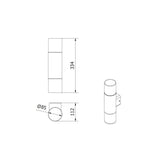 LED Wandleuchte E27, Gartenleuchte, IP44, zweifach, graphit.