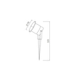 LED Gartenleuchte, Spot, GU10, IP65, schwarz.