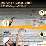 4er Pack LED Feuchtraumleuchte PRO, 120cm, 36W, 4320lm, 4000K (neutralweiß), IP65, OSRAM-Netzteil, Steckklemme, durchschleifbar.