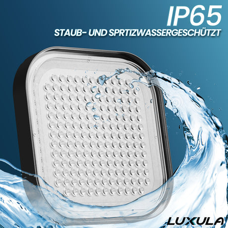 2er-Pack LED-HighBay, Hallenstrahler quadratisch, 150 W, 18000 lm, 5000 K (neutralweiß), IP65.