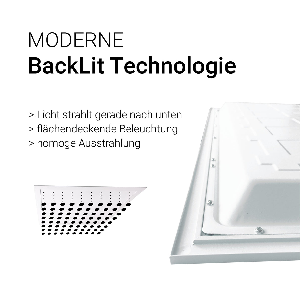 6er Pack LED-Panels, 62x62 cm, inkl Aufbaurahmen, UGR19, 4000 K, 36 W, 3600 lm, Back-Lit, inkl Netzteilen.